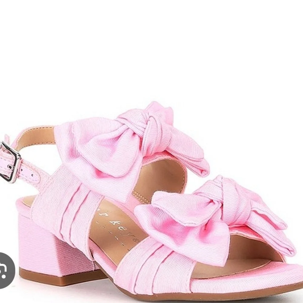 NWT Copper Key Pink Bow Block Heel Sandals for Kids Size 3 Little Girl